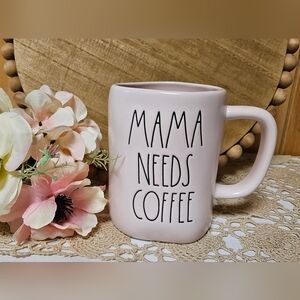 Rae Dunn Pink "Mama Needs Coffee" Ceramic Mug